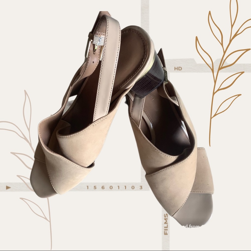Calvin Klein Suede Tan Heels